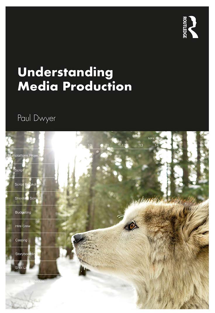 Portada del libro Understanding Media Production (Lobo en un bosque)